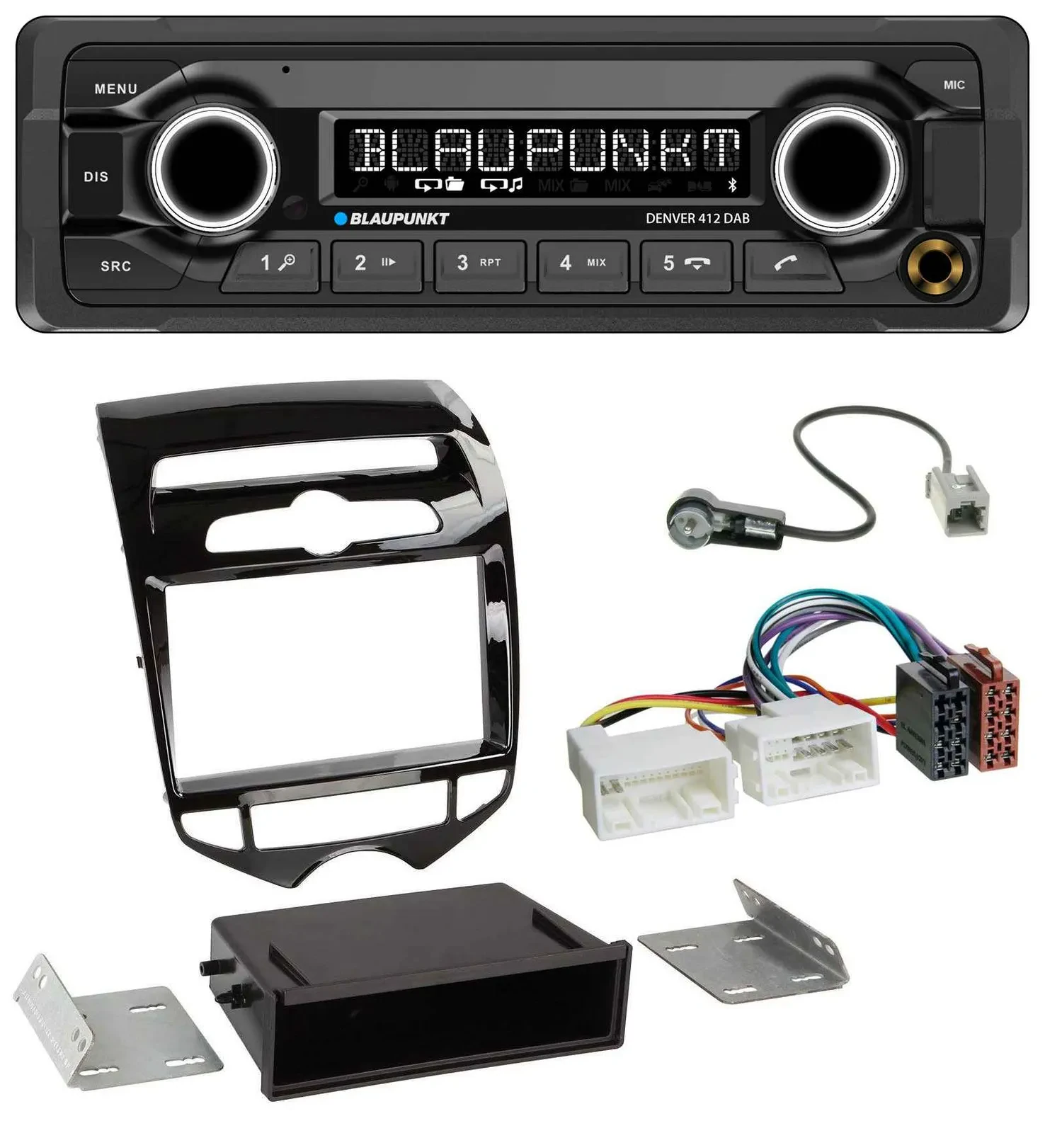 Blaupunkt Bluetooth DAB MP3 USB Autoradio für Hyundai ix20 ab 10 autom. Klima