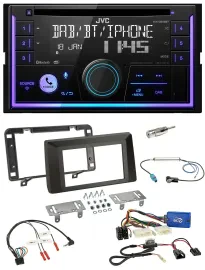 JVC Lenkrad USB 2DIN DAB Bluetooth CD Autoradio für Dacia Duster ab 2021