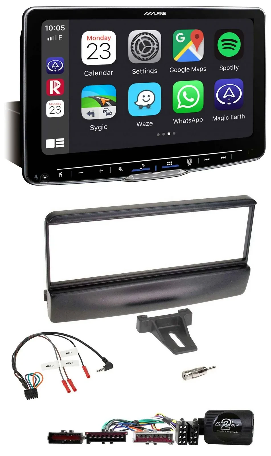 Автомагнитола Alpine Bluetooth USB DAB для Ford Mondeo 2000–2002 черная