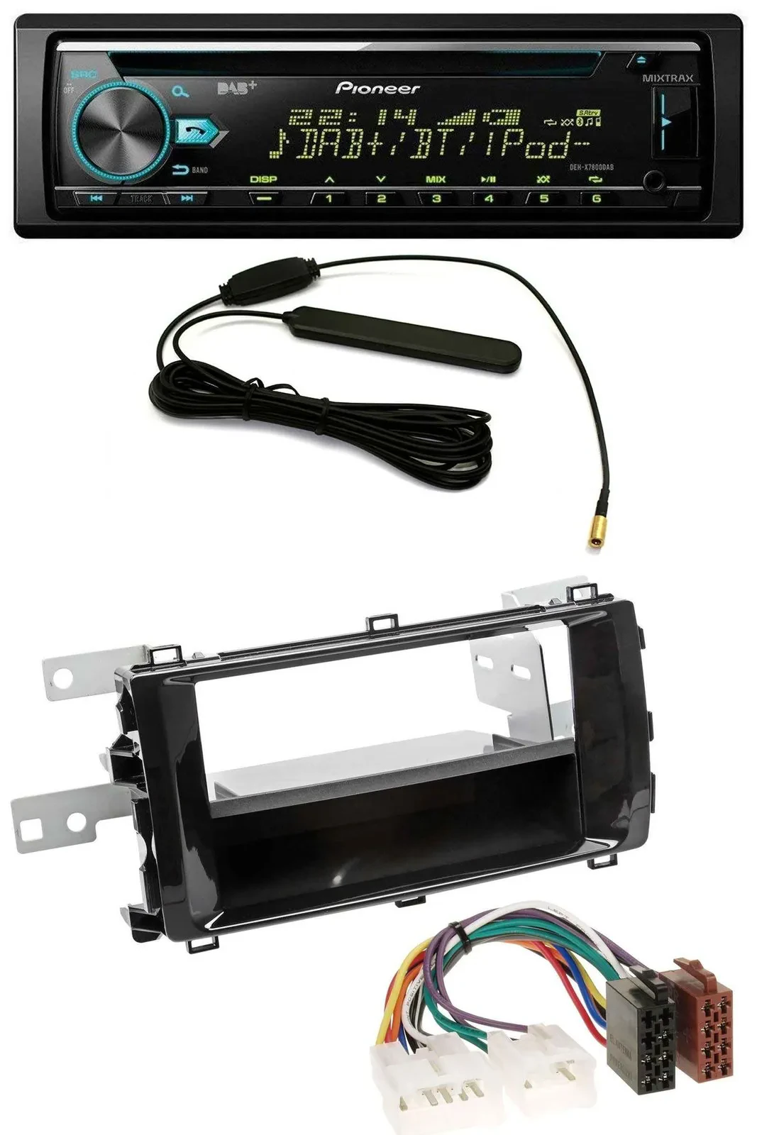 Автомагнитола Pioneer CD/MP3, USB, AUX, DAB, для Toyota Auris (с 2013), черный