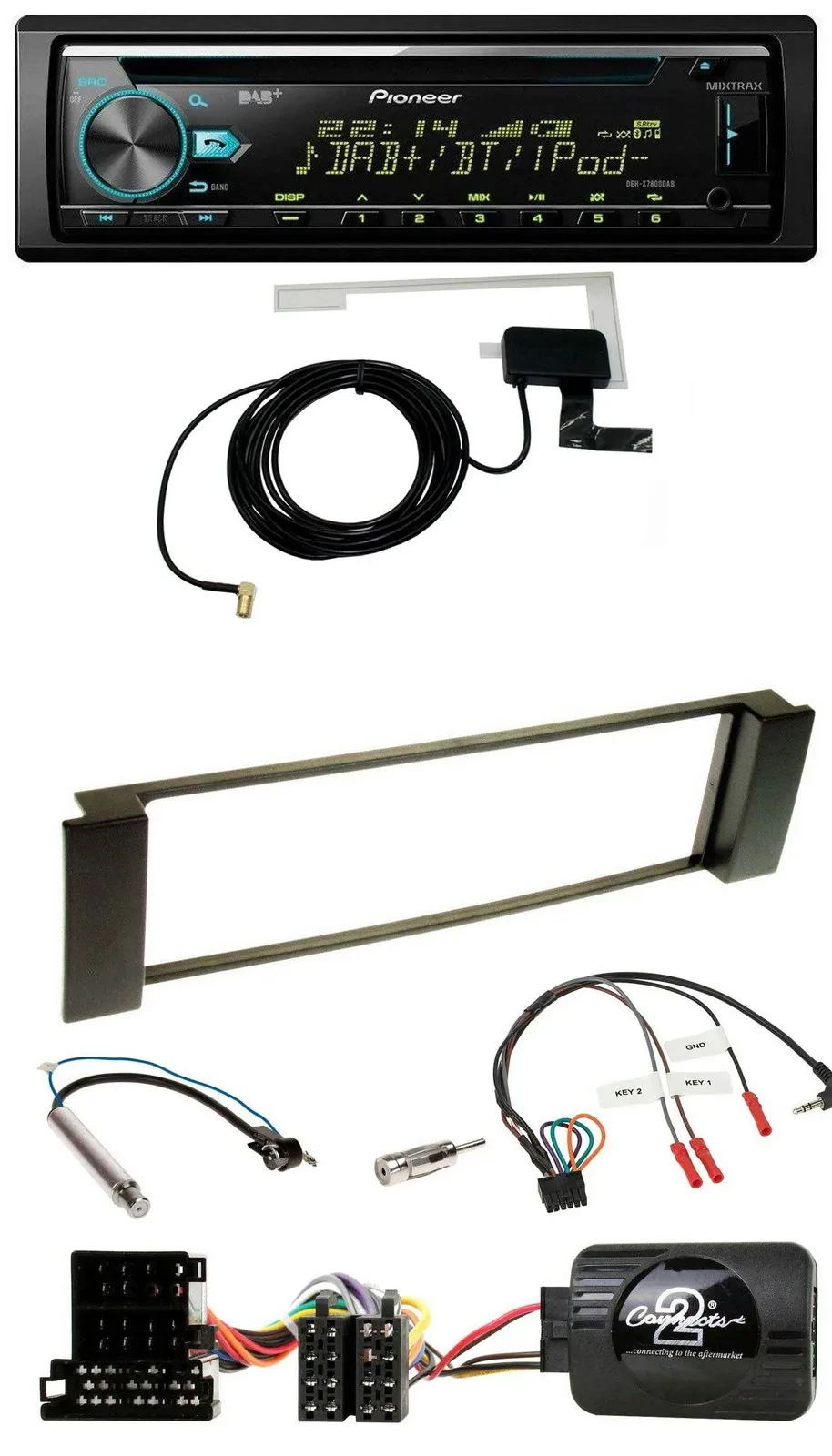 Pioneer MP3 Lenkrad CD USB DAB Autoradio für Audi A3 A6 2000-2004