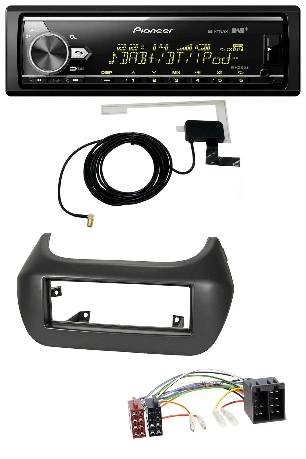 Pioneer Bluetooth DAB USB MP3 Autoradio für Fiat Fiorino Qubo Citroen Nemo Peuge