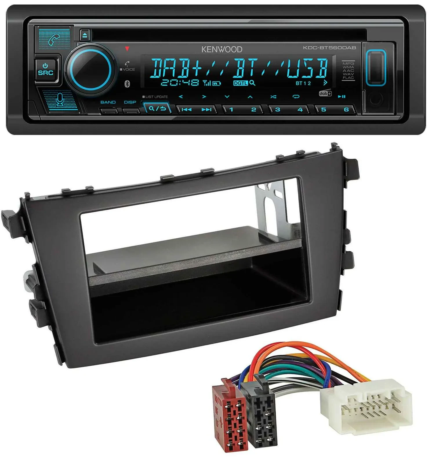 Автомагнитола Kenwood Bluetooth DAB CD MP3 USB для Suzuki Celerio (LF, с 2014)