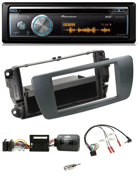 Pioneer Lenkrad DAB USB CD Bluetooth Autoradio für Seat Ibiza azabacheschwarz