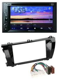 Автомагнитола для Toyota Corolla Pioneer 2-DIN, Bluetooth, USB, DVD, DAB, MP3 (с 2014 г.)