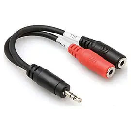 Коммутационный кабель Hosa YMP-137 Stereo 3.5mm Male to (2) Mono 1/4" Female Y-Cable