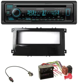 Kenwood Bluetooth DAB CD MP3 USB Autoradio für Ford Mondeo S-Max 07-14 glänzend