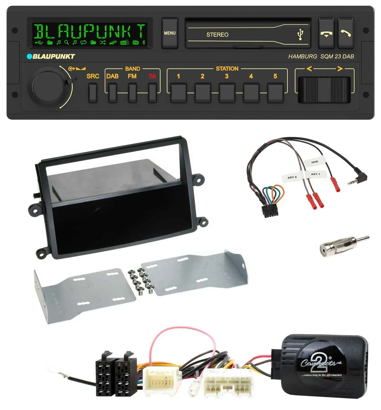 Blaupunkt USB DAB Bluetooth Lenkrad Autoradio für Mitsubishi L200 2006-2015