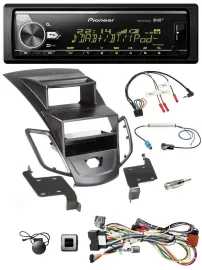 Pioneer Bluetooth USB DAB Lenkrad Autoradio für Ford Fiesta 08-10 Display schwar