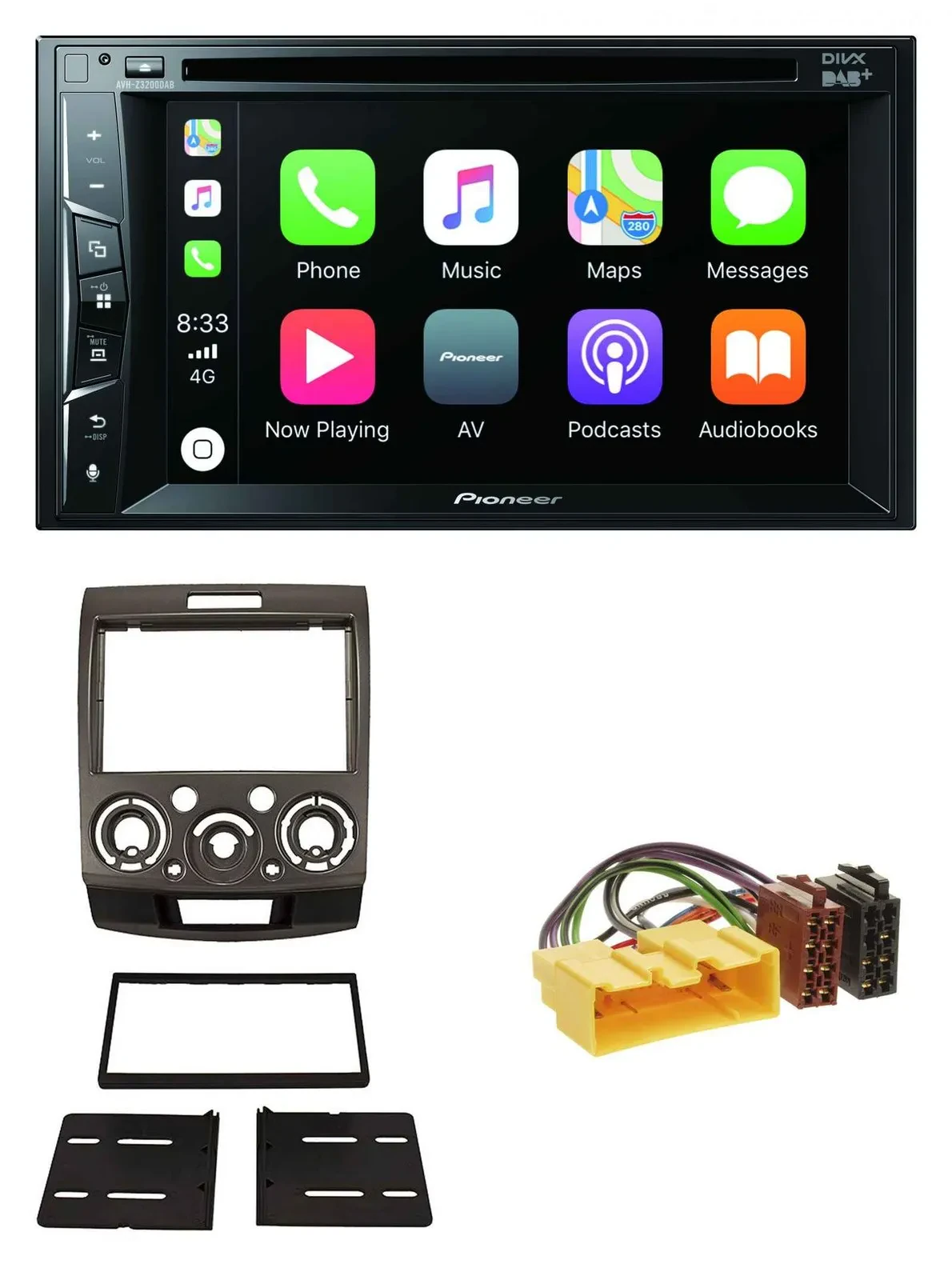 Pioneer MP3 USB DVD Bluetooth DAB 2DIN Autoradio für Ford Ranger Mazda BT50 ab 0