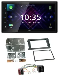 JVC DAB 2DIN MP3 Bluetooth USB Autoradio für Porsche Cayenne 2002-2007