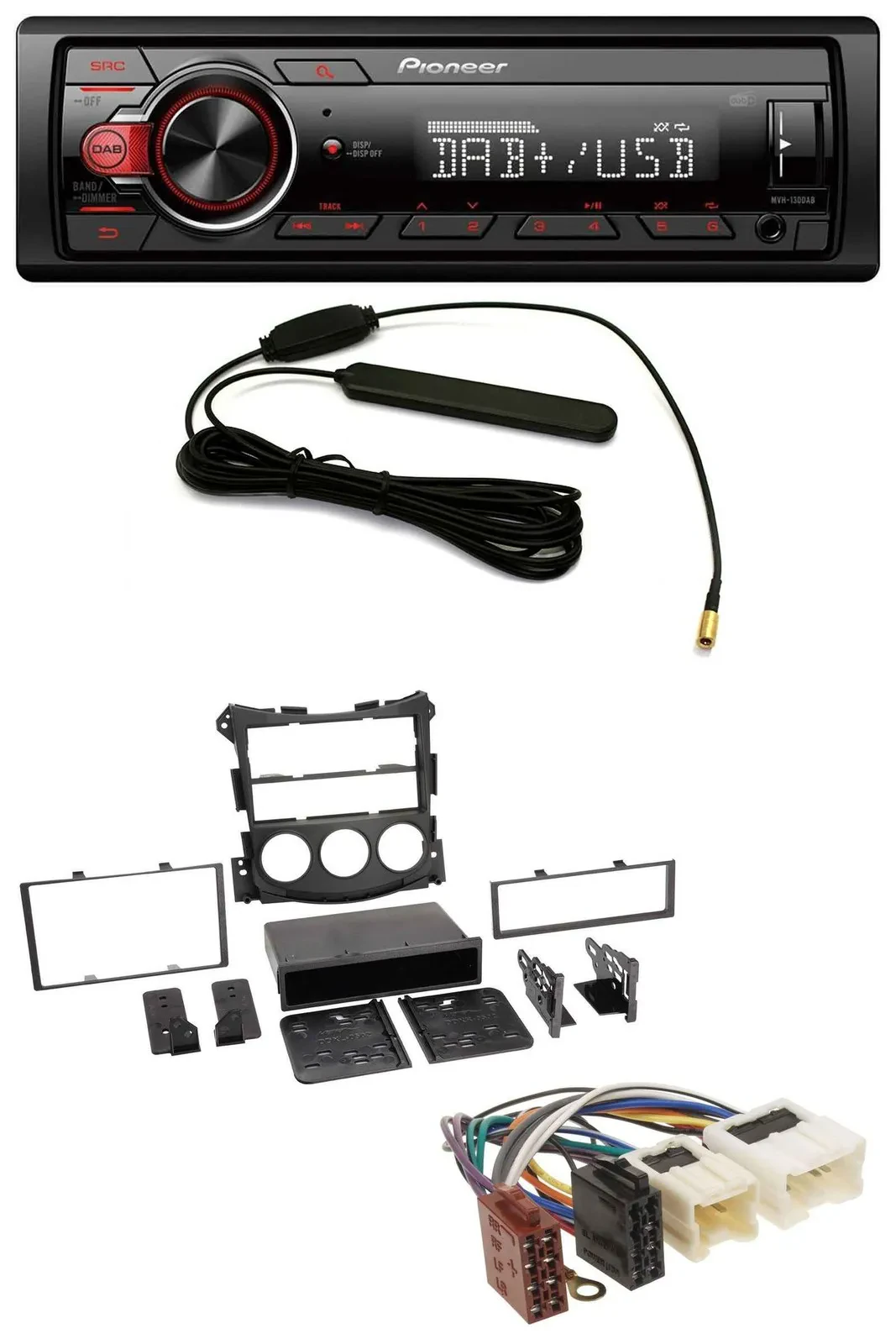 Автомагнитола Pioneer 1-DIN DAB, USB, AUX для Nissan 370Z (с 2009)