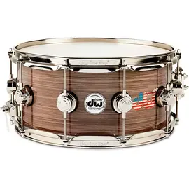 Малый барабан DW Collector's Series American Flag Snare Drum Nickel Hardware 14x6.5
