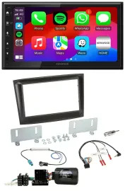 Kenwood Lenkrad USB DAB 2DIN Bluetooth Autoradio für Fiat Doblo ISO Can-Bus ab 1