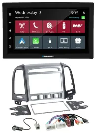 Blaupunkt DAB Bluetooth USB MP3 2DIN Autoradio für Hyundai Santa Fe AUX USB 4 Sc