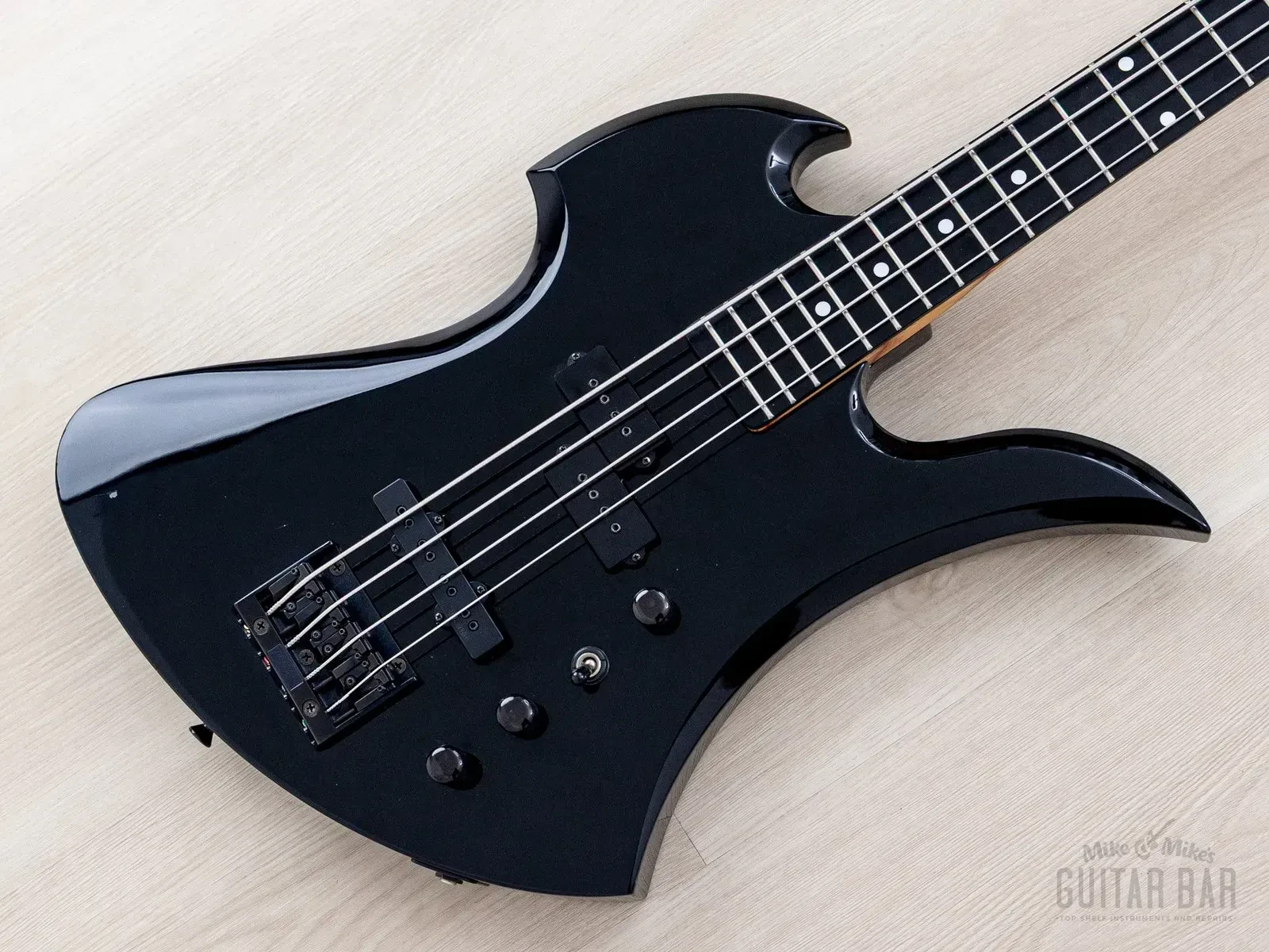 1990 BC Rich Mockingbird Bass MB-857 Vintage PJ Bass Black, Japan
