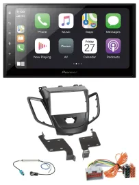 Pioneer MP3 Bluetooth DAB 2DIN USB Autoradio für Ford Fiesta 08-10 schwarz