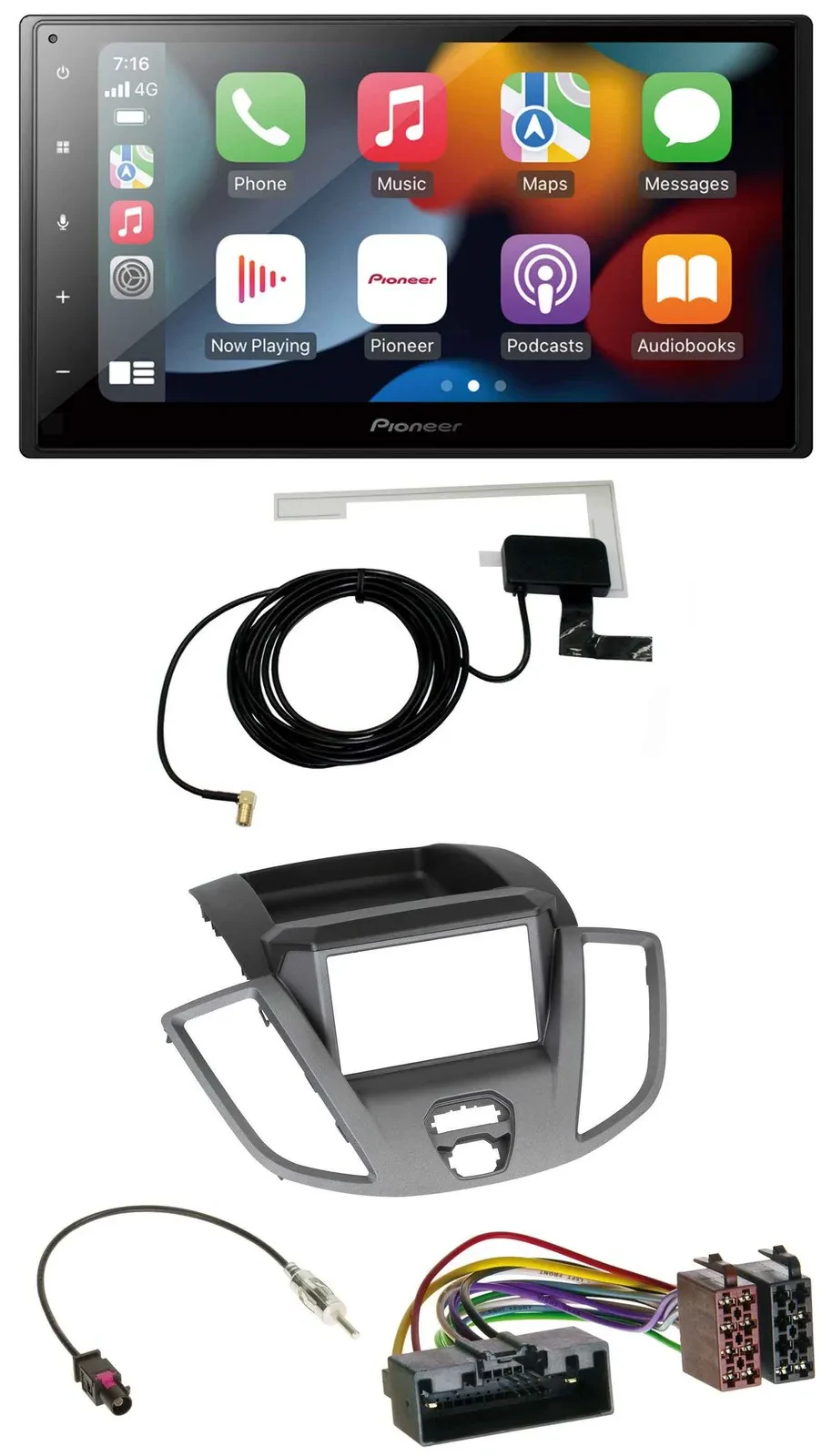 Pioneer MP3 USB Bluetooth DAB 2DIN Autoradio für Ford Transit V363 2014-2018