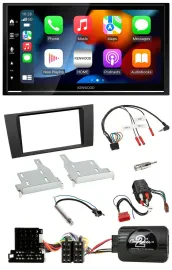 Kenwood DAB USB Bluetooth 2DIN Lenkrad Autoradio für Audi A4 99-01 BOSE Vollakti