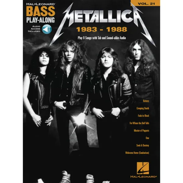 Сборник песен Hal Leonard Bass Play-Along Volume 21: Metallica 1983-1988