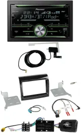 Pioneer CD USB Lenkrad Bluetooth 2DIN DAB Autoradio für Citroen Fiat Peugeot 201