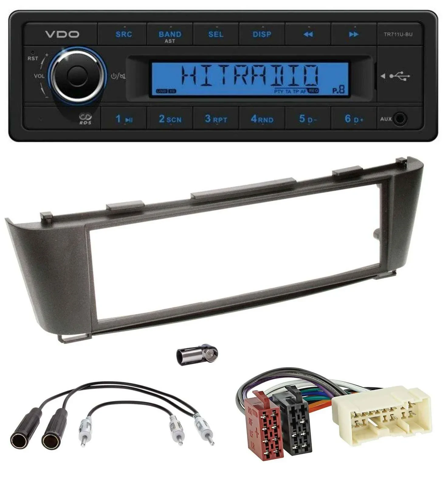 VDO AUX 1DIN MP3 USB Autoradio für Nissan Almera (ab 2003)