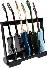 Стойка для гитар Gator Frameworks GFW-GTR-WD6RK Wooden Guitar Rack for Up to 6 Guitars, Black