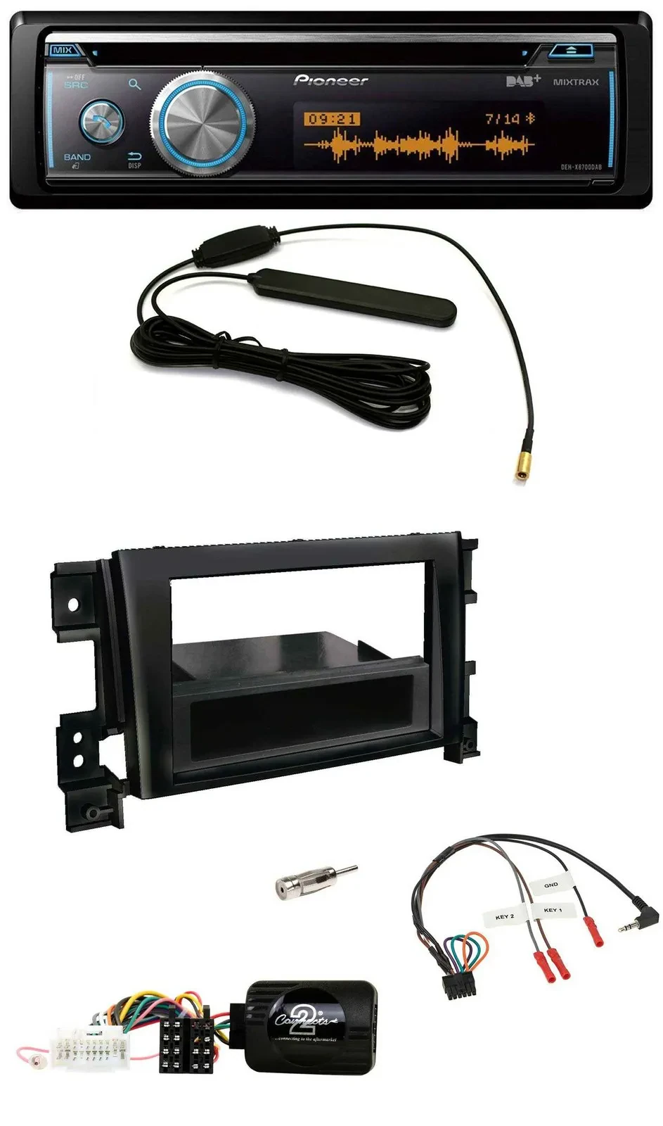 Pioneer CD USB Bluetooth DAB Lenkrad Autoradio für Suzuki Grand Vitara 2005-2011