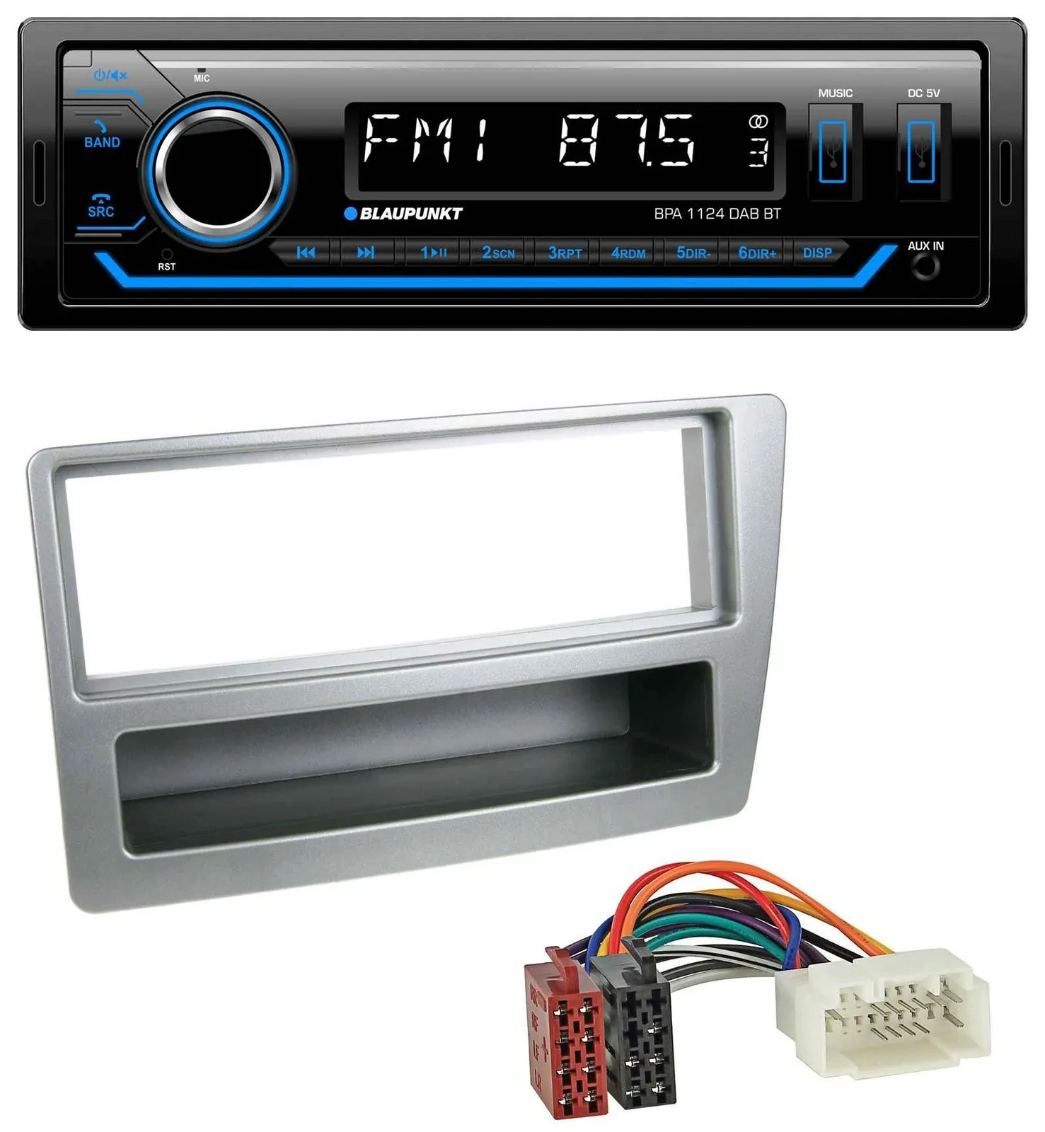 Blaupunkt Bluetooth USB DAB MP3 Autoradio für Honda Civic 04-06 silber autom. Kl
