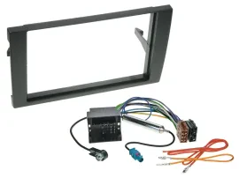 Einbauset Doppel DIN Autoradio für Audi A4 01-08 B6 B7 Quadlock