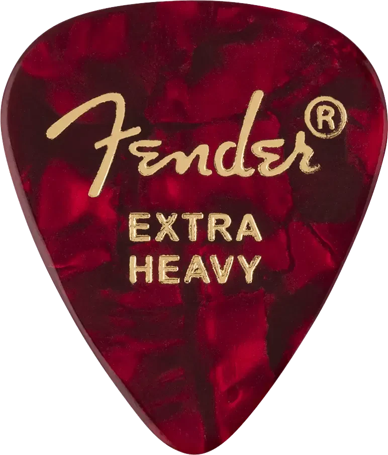 Медиаторы FENDER 351 Shape Premium Picks Extra Heavy Red Moto 12 Count, 12 шт