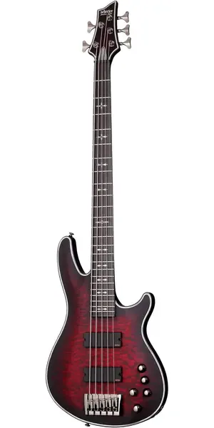 Бас-гитара Schecter Hellraiser Extreme-5 Satin Crimson Red Burst