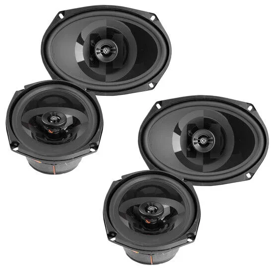 (2-Pairs) Memphis PRX6902 240W RMS 6x9" 2-way Coaxial Car Speakers