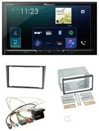 Pioneer MP3 Bluetooth USB 2DIN DAB Autoradio für Opel Corsa C Quadlock 2000-2006