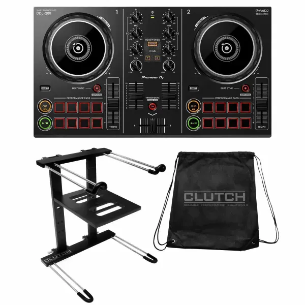 DJ-контроллер с джогом Pioneer DDJ-200 Black с аксессуарами