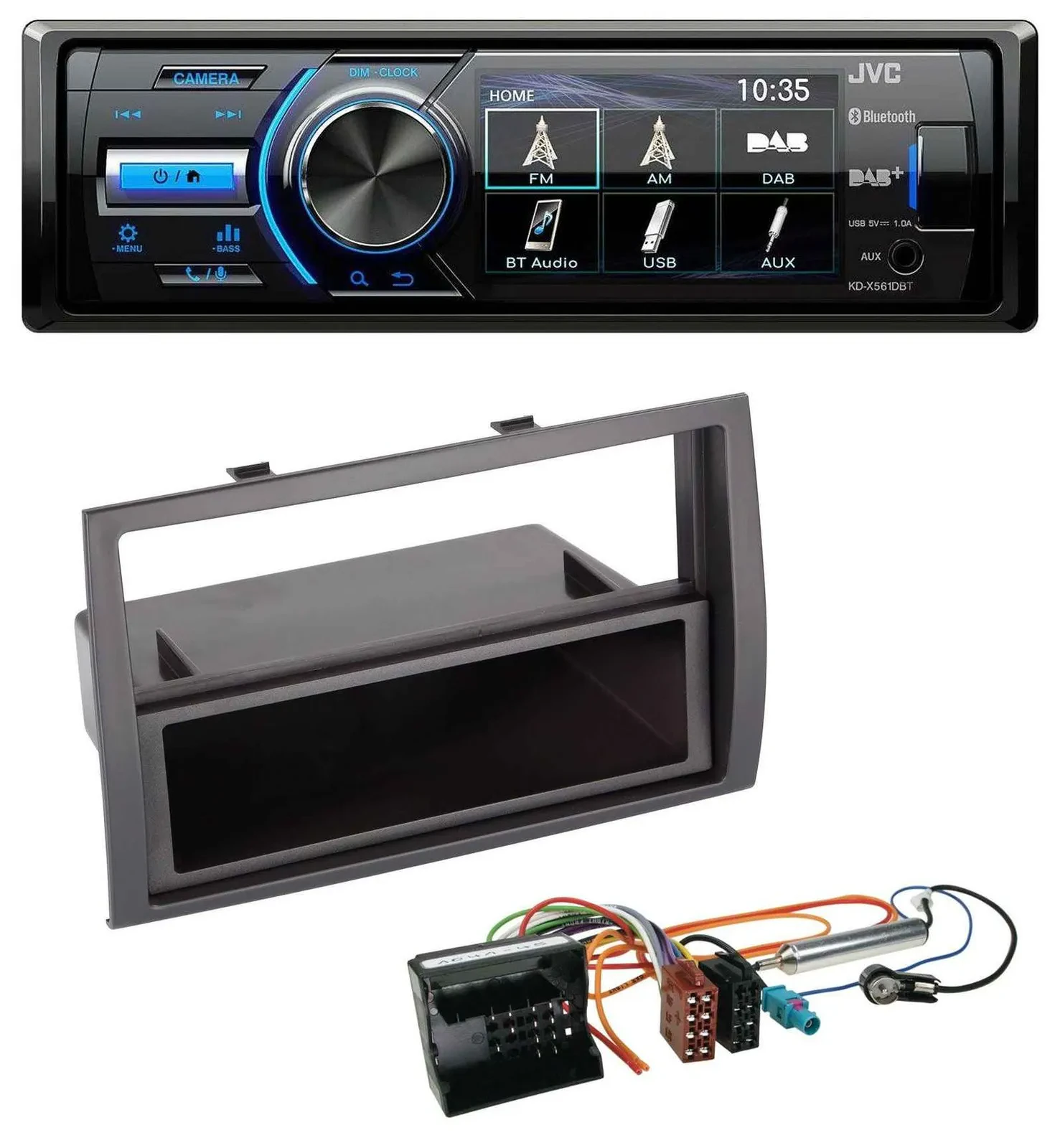 Автомагнитола для Citroen Jumper 2006–2011 JVC Bluetooth MP3 USB DAB Quadlock