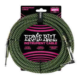 Инструментальный кабель Ernie Ball 6066 7.5м Braided Green