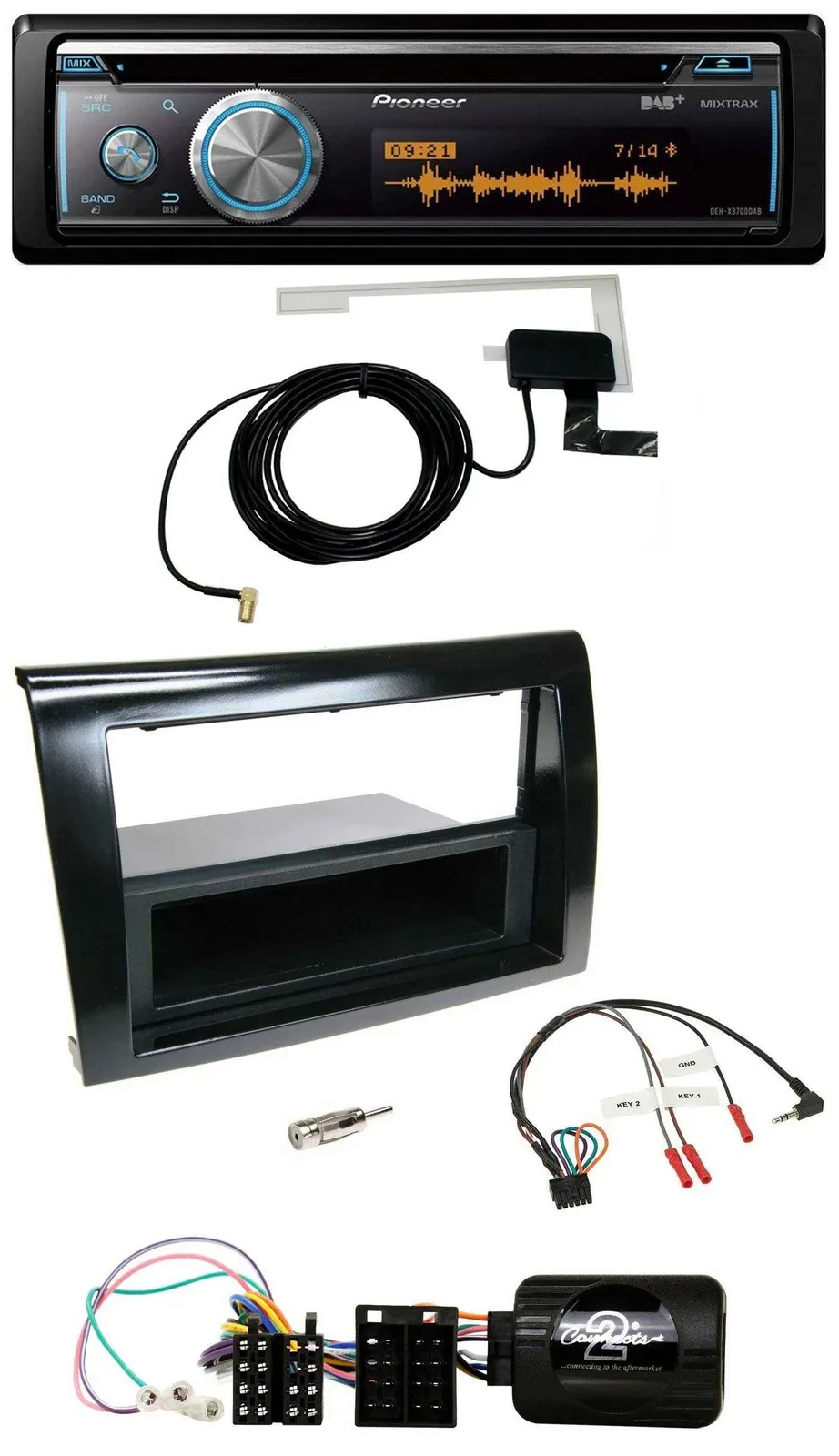Автомагнитола Pioneer Bluetooth DAB USB CD для Fiat Bravo 2007–2014