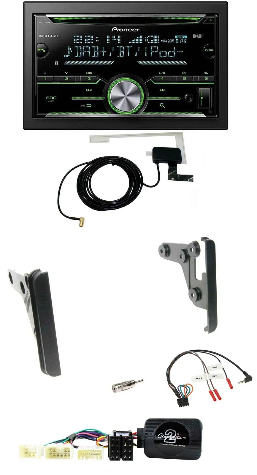 Pioneer CD USB Lenkrad Bluetooth 2DIN DAB Autoradio für Toyota FJ ab 2007