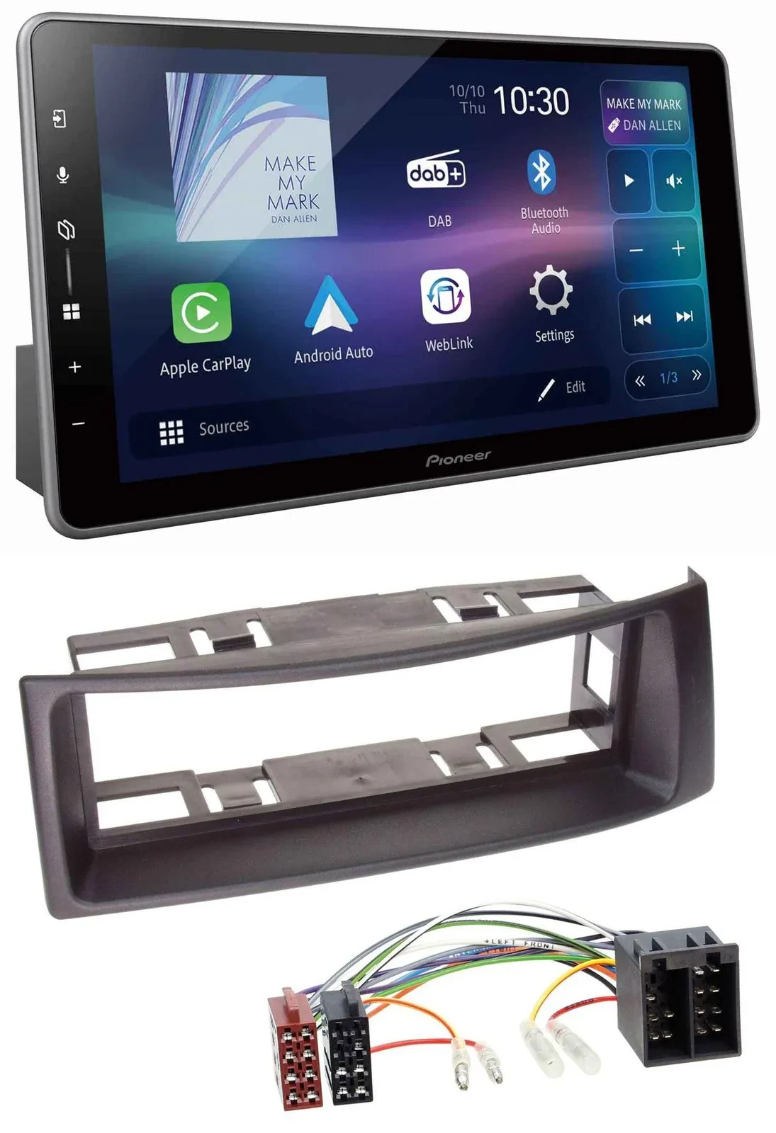Автомагнитола для Renault Megane/Scenic Pioneer Bluetooth USB DAB MP3 черный