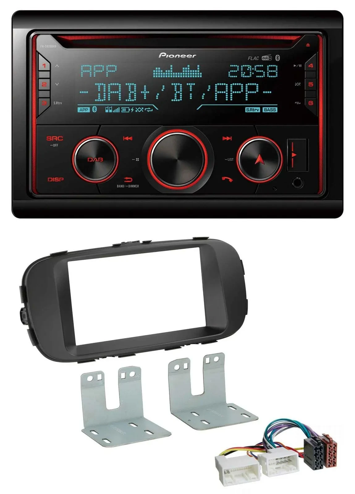 Автомагнитола для Kia Soul (с 2014) Pioneer 2-DIN DAB, Bluetooth, USB, CD, MP3, черная