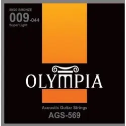 Струны для акустической гитары Olympia AGS569 9-44, бронза