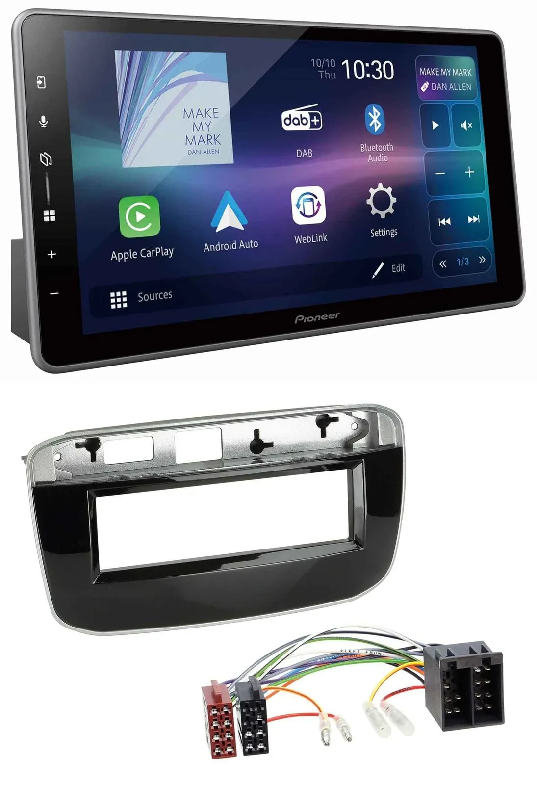 Pioneer Bluetooth USB DAB MP3 Autoradio für Fiat Punto Punto Evo (ab 2011)