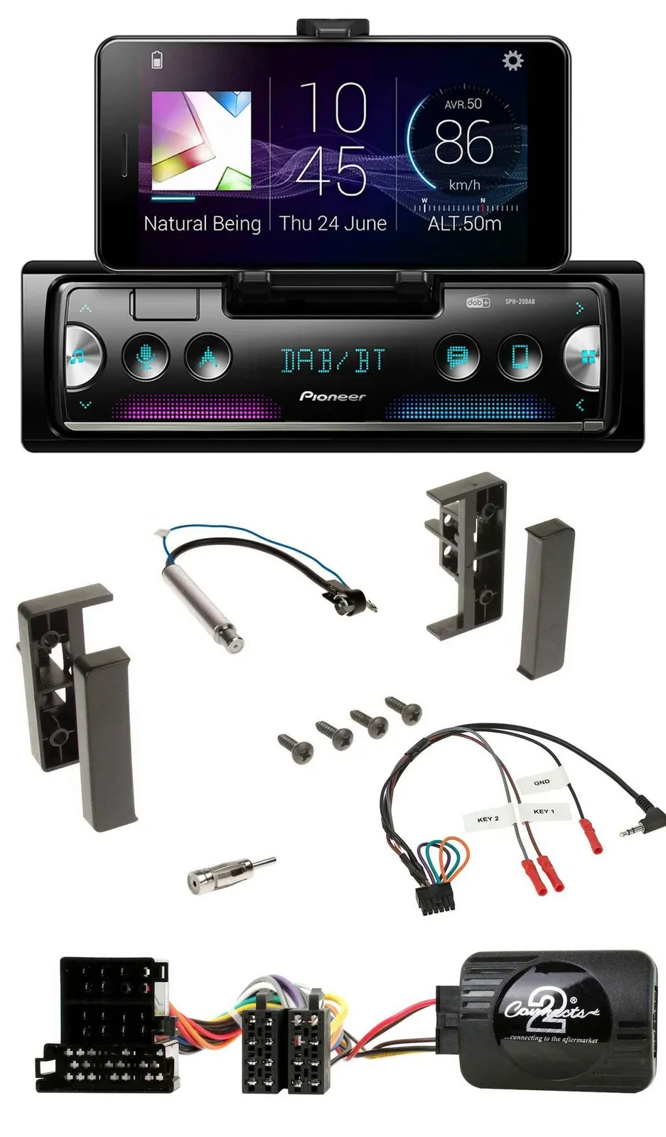 Pioneer USB Lenkrad Bluetooth DAB Autoradio für Audi A2 A3 A4 A6 1999-2000