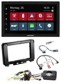 Blaupunkt Lenkrad Bluetooth DAB 2DIN USB Autoradio für Suzuki Jimmny GJ ab 2018