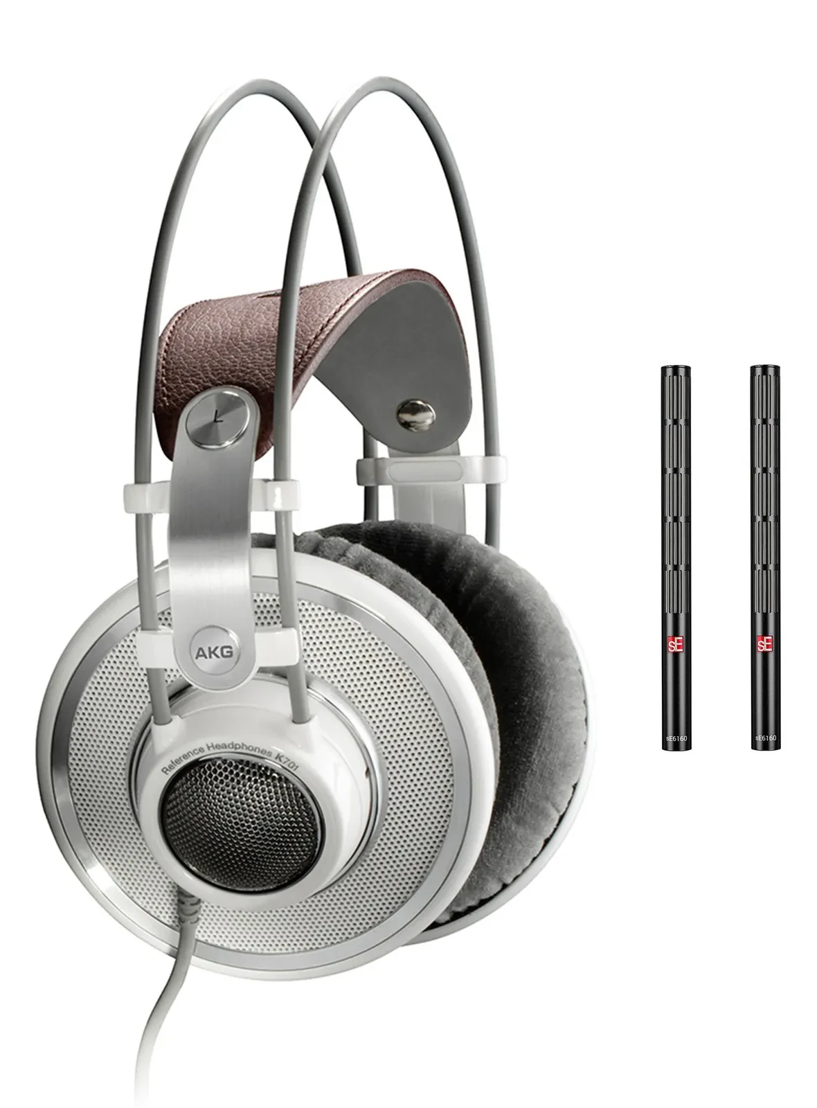 Pair Se Electronics sE6160 Shotgun Microphones Recording Mics+Clips+Headphones