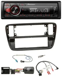 Pioneer MP3 1DIN DAB USB Lenkrad Autoradio für VW Up AA AAN 11-16 Klavierlack