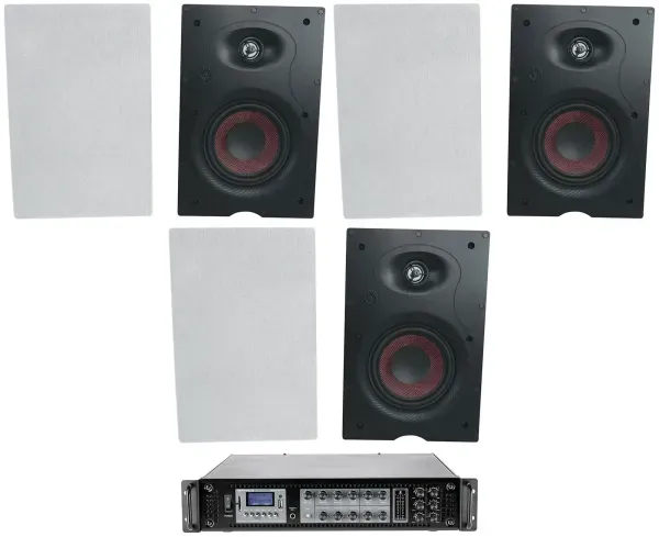 Комплект встраиваемой акустики для ресторанов Rockville WA6570 6.5" 70V 40/20/10/5W (набор, пара) с усилителем