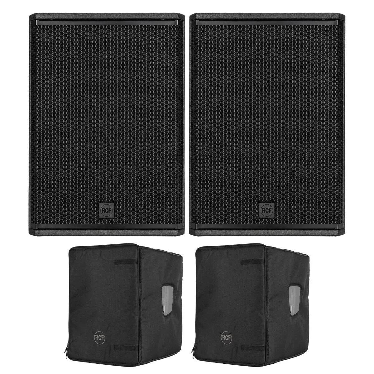 RCF SUB 705-AS MK3 15" Active Powered Subwoofers Subs Pair w Covers Package