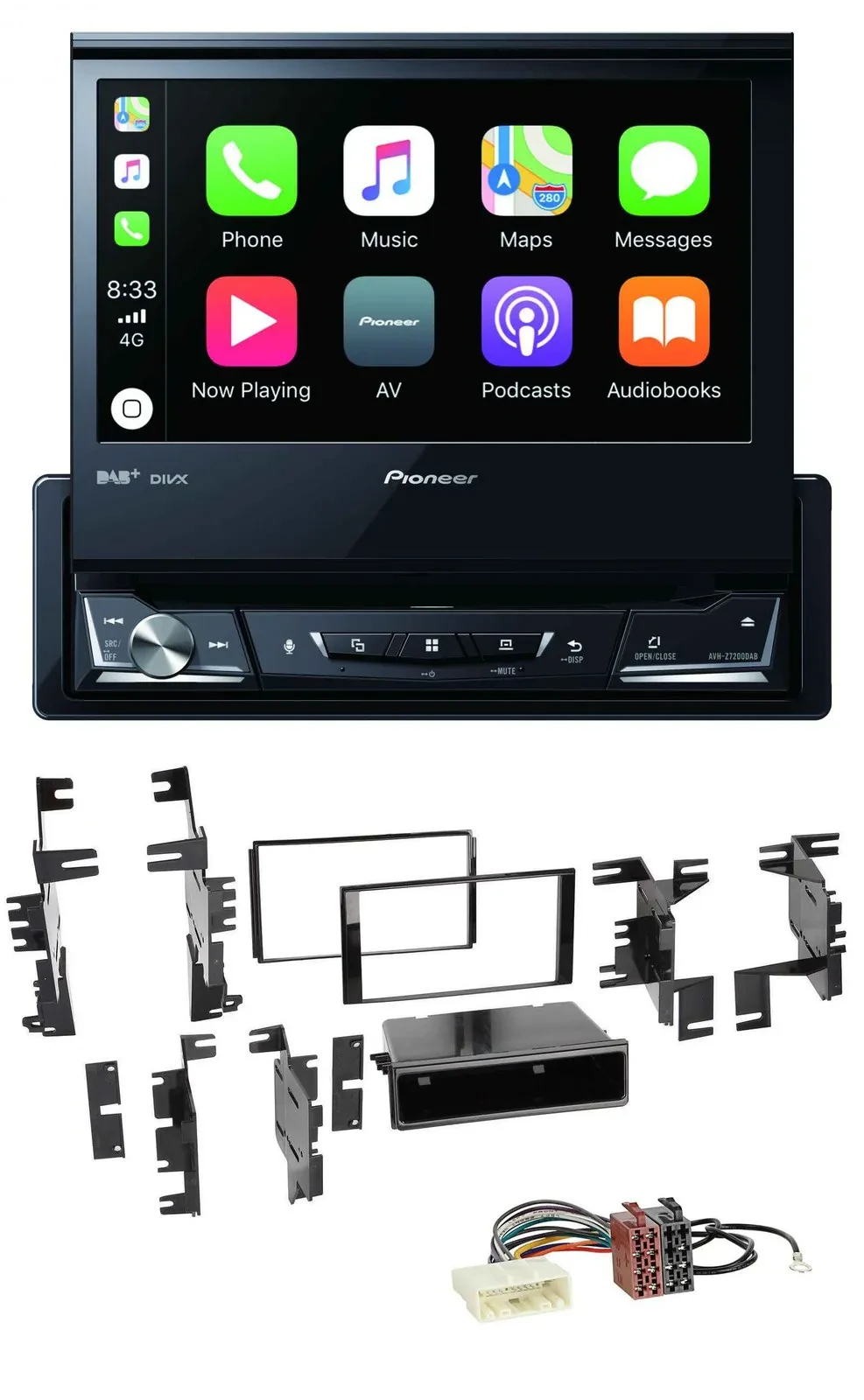 Pioneer DVD Bluetooth DAB USB MP3 Autoradio für Nissan Cube ab 09 Frontier ab 13